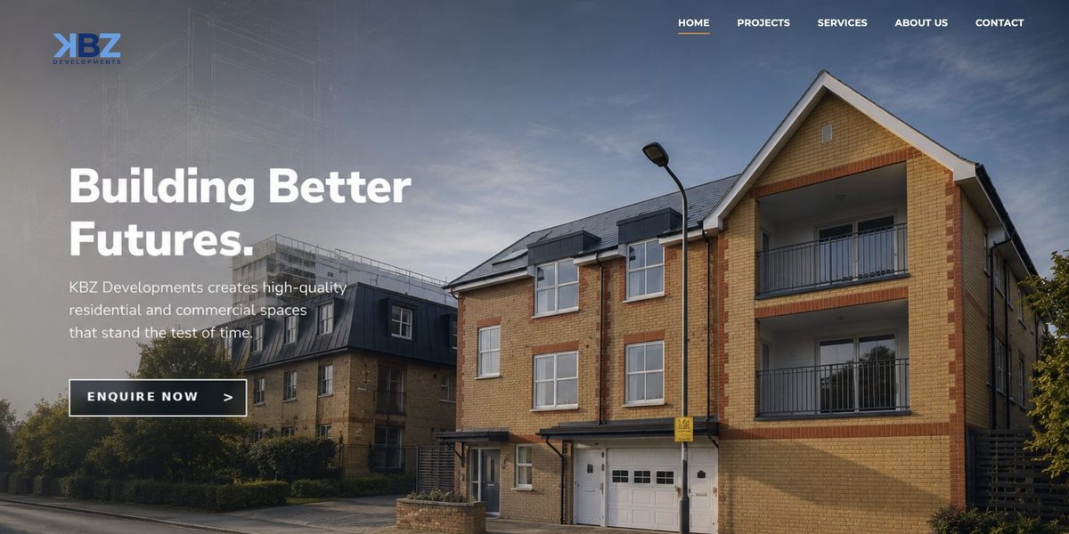 KBZ Developments homepage